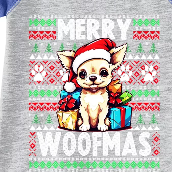 Family Matching Pajama Top Ugly Christmas Dog Chihuahua Gift Infant Baby Jersey Bodysuit