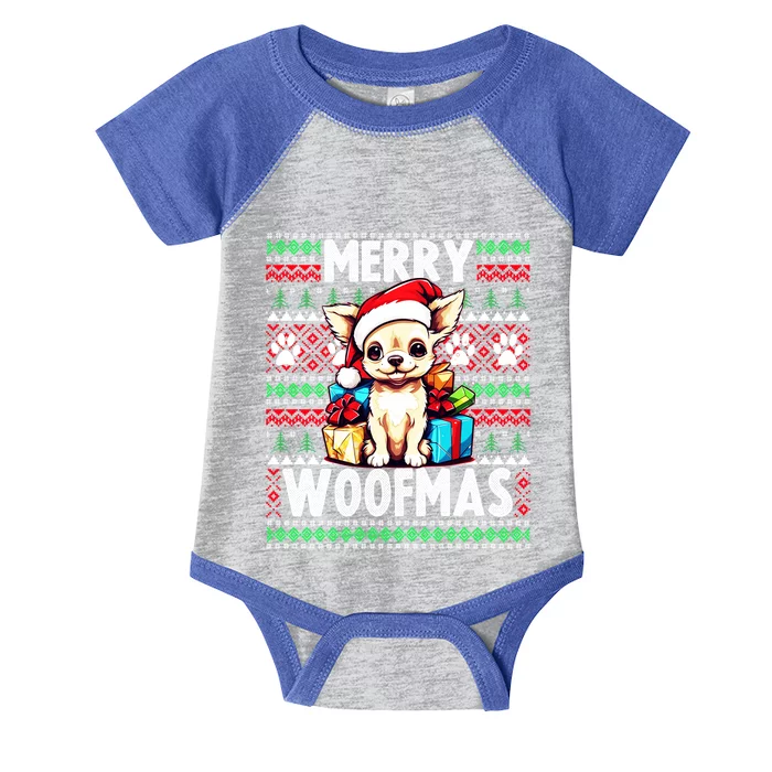 Family Matching Pajama Top Ugly Christmas Dog Chihuahua Gift Infant Baby Jersey Bodysuit