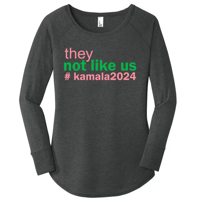 Femininomenon Madam Pres Kamala They Not Like Us Brat Empowered Women President Women's Perfect Tri Tunic Long Sleeve Shirt