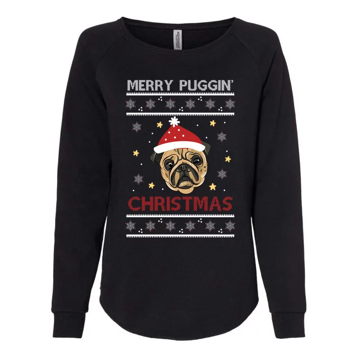 Funny Merry Puggin Christmas Christmas Pug Cool Gift Womens California Wash Sweatshirt