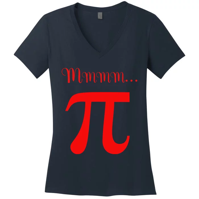 Funny Mmm Pi Symbol Gift Women's V-Neck T-Shirt