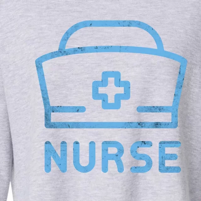 Funny Medical Practitioner Proud Nurse Retired Nurses Gift Cropped Pullover Crew