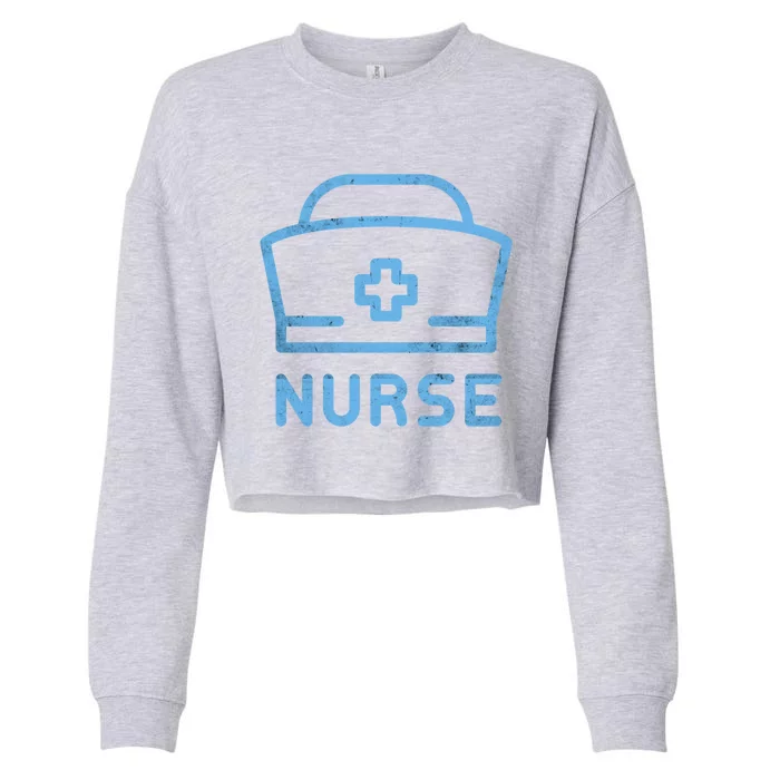 Funny Medical Practitioner Proud Nurse Retired Nurses Gift Cropped Pullover Crew