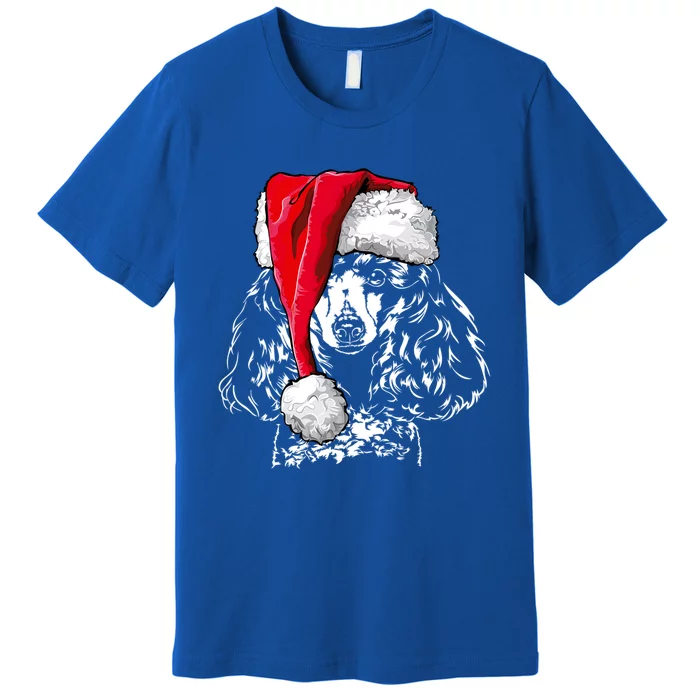 Funny Miniature Poodle Santa Christmas Dog Mom Gift Present Gift Premium T-Shirt