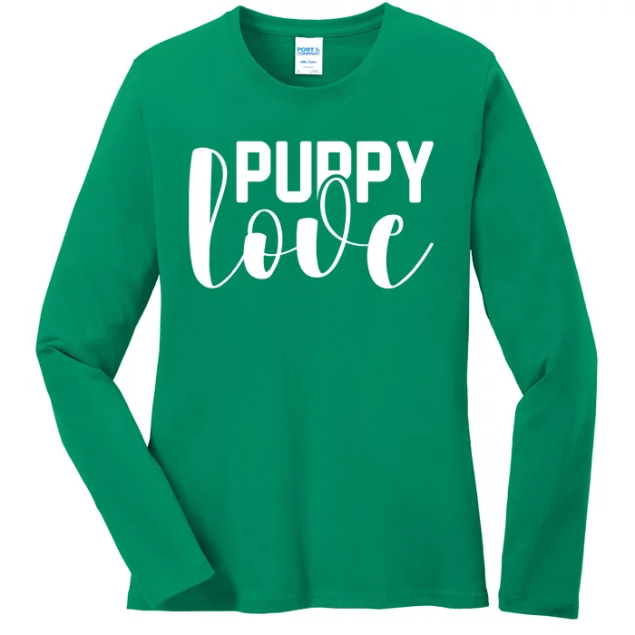 Funny Mom Puppy Love Graphic Ladies Long Sleeve Shirt