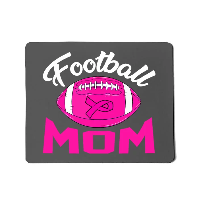 Football Mom Pink Ribbon Leopard Breast Cancer Awareness Gift Mousepad