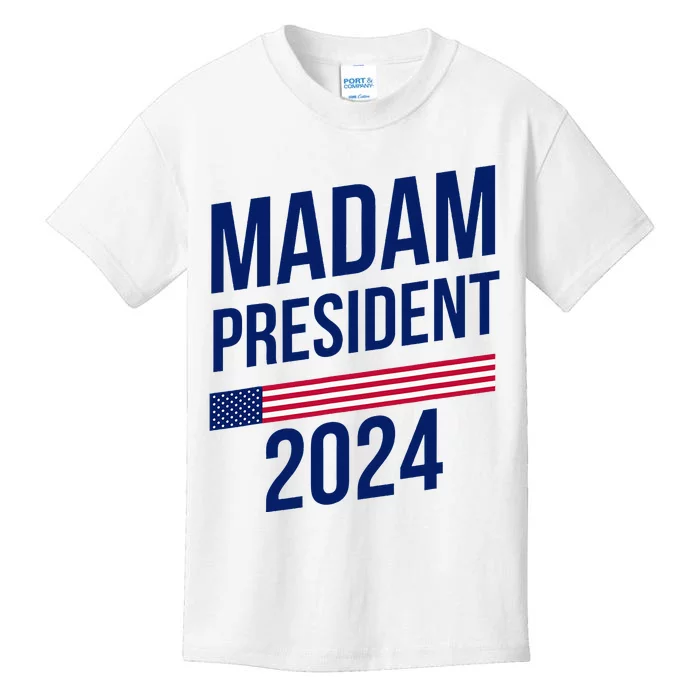 First Madam President Kamala Harris 2024 Vote 47 Kids T-Shirt