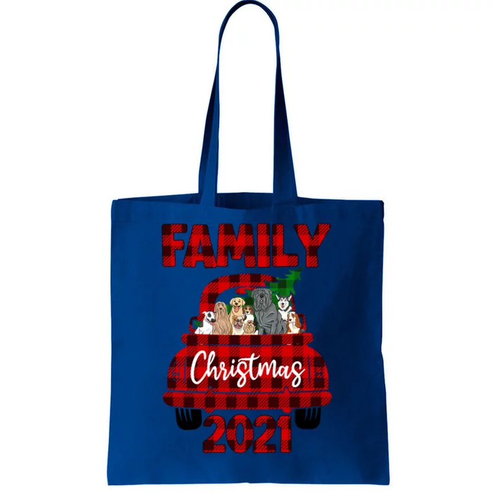 Family Merry Quarantine Christmas Santa Cat Paw Xmas Tree Gift Tote Bag