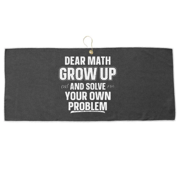 Funny Math Quote For Girls Math Teacher Large Microfiber Waffle Golf Towel