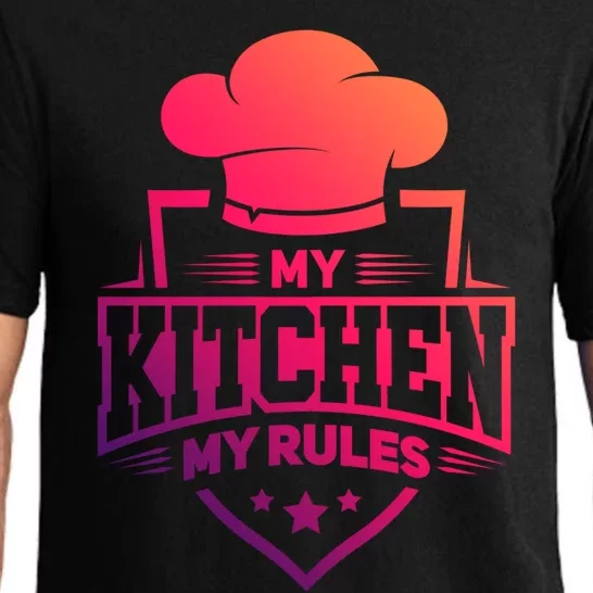 Funny My Rules Culinary Cook Gift Fine Dining Funny Chef Gift Pajama Set