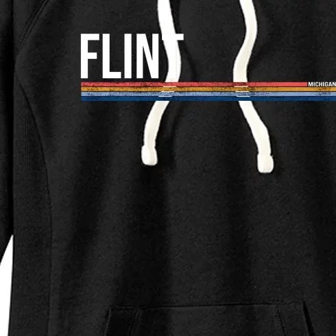 Flint Michigan Retro Women's Fleece Hoodie