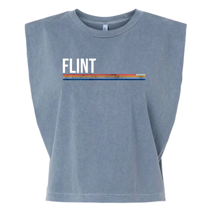 Flint Michigan Retro Garment-Dyed Women's Muscle Tee