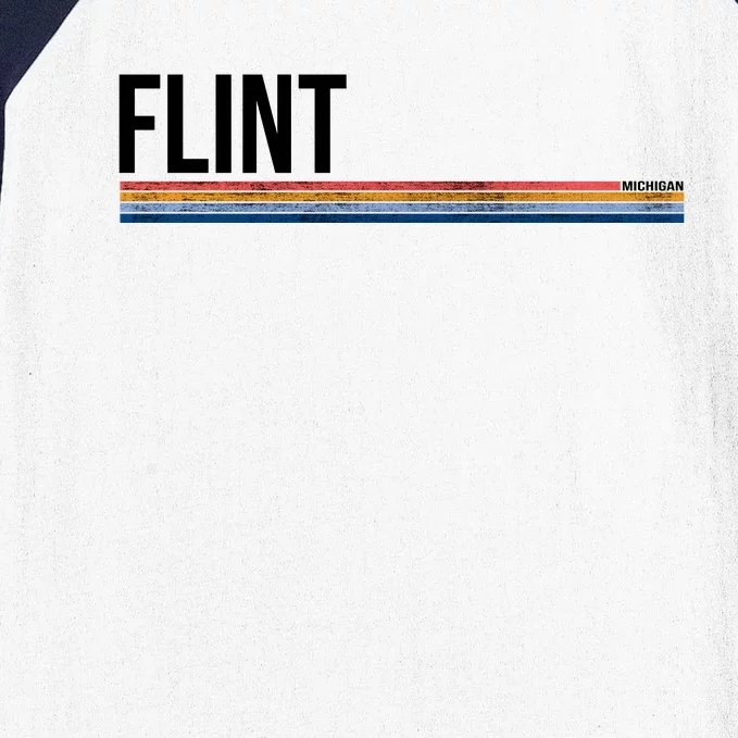 Flint Michigan Retro Baseball Sleeve Shirt