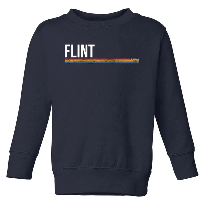 Flint Michigan Retro Toddler Sweatshirt