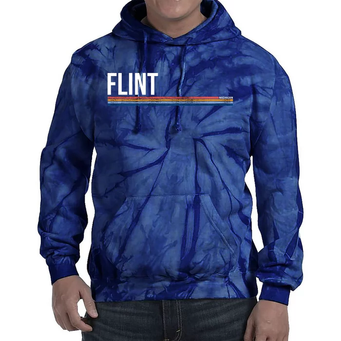 Flint Michigan Retro Tie Dye Hoodie