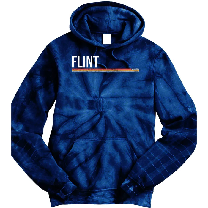 Flint Michigan Retro Tie Dye Hoodie