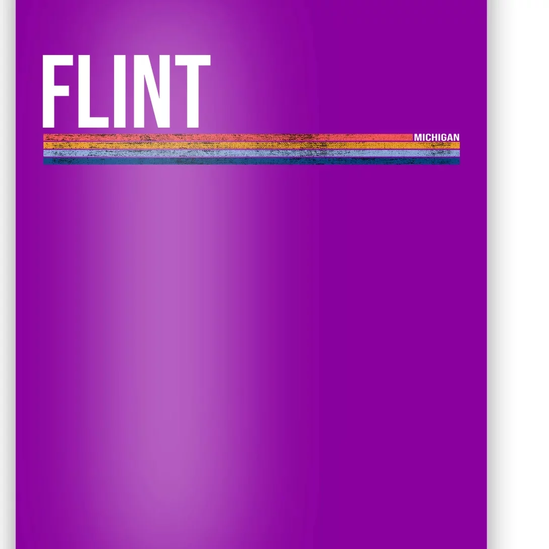 Flint Michigan Retro Poster