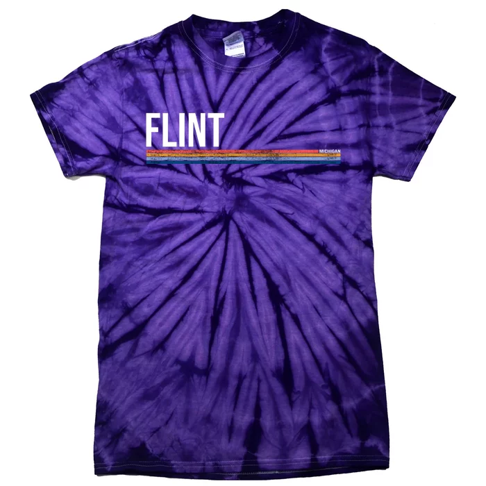 Flint Michigan Retro Tie-Dye T-Shirt