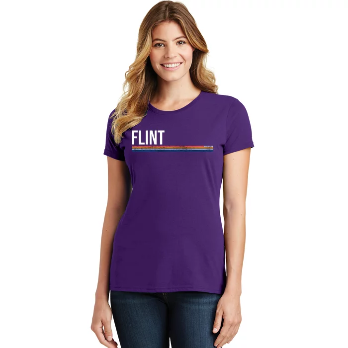 Flint Michigan Retro Women's T-Shirt