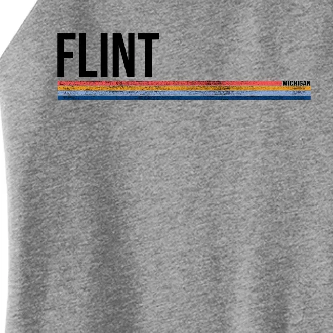 Flint Michigan Retro Women’s Perfect Tri Rocker Tank