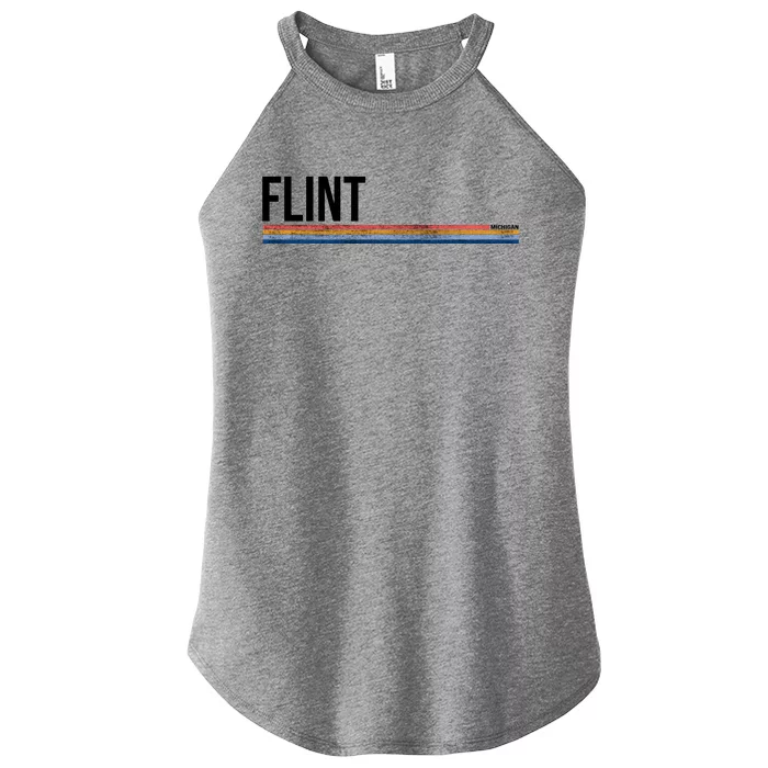 Flint Michigan Retro Women’s Perfect Tri Rocker Tank