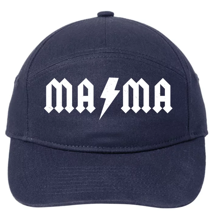 Funny MAMA Rocker Logo 7-Panel Snapback Hat