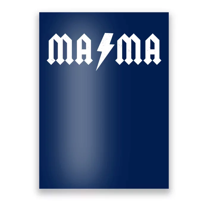 Funny MAMA Rocker Logo Poster