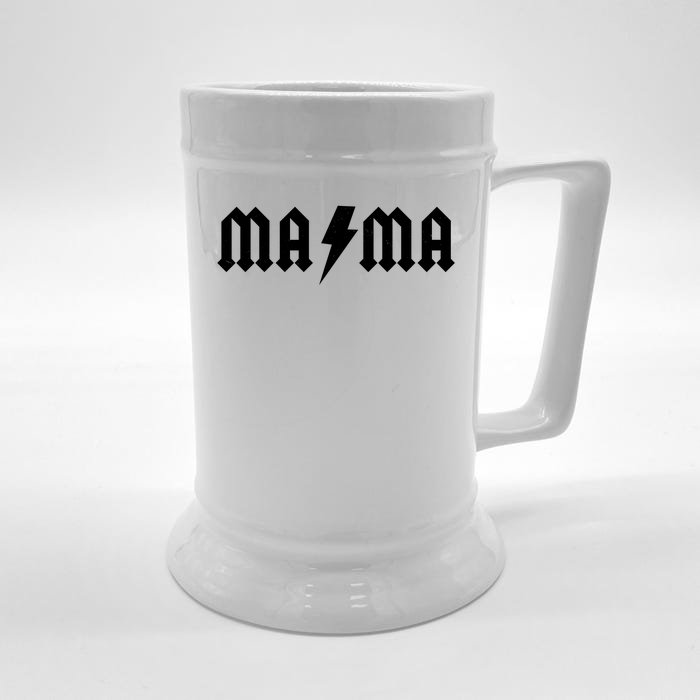 Funny MAMA Rocker Logo Front & Back Beer Stein