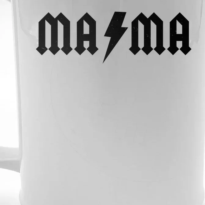 Funny MAMA Rocker Logo Front & Back Beer Stein