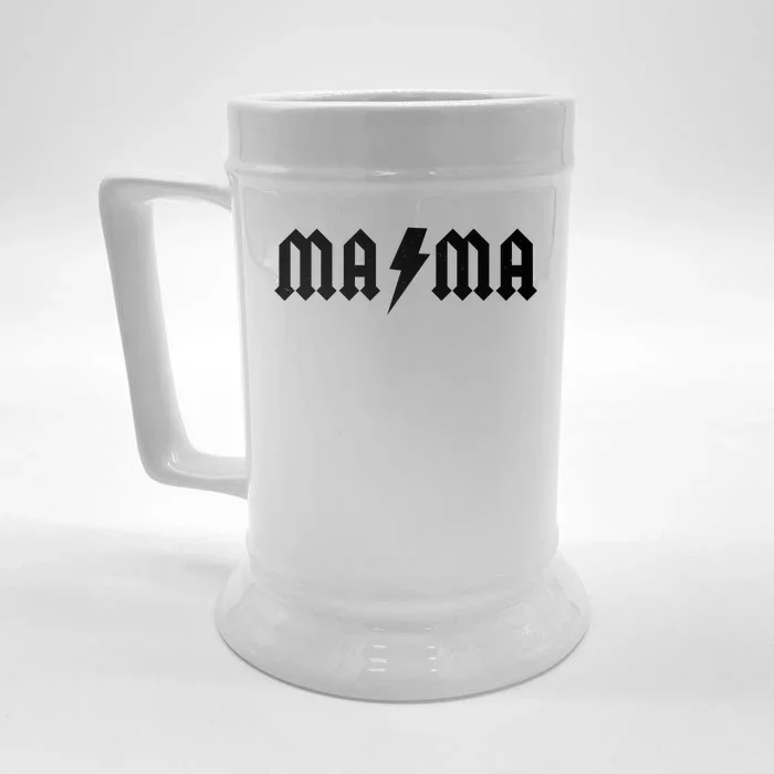 Funny MAMA Rocker Logo Front & Back Beer Stein