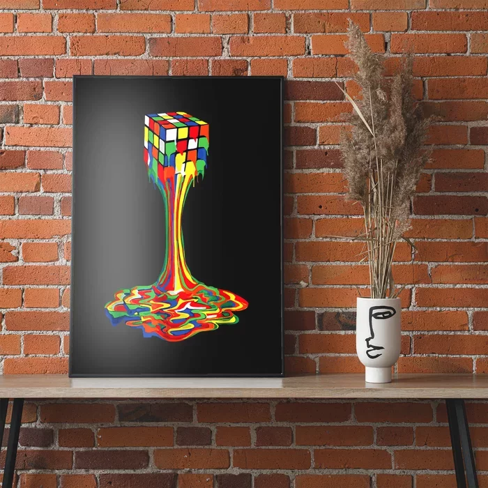 Funny Melting Rubik Rubix Rubics Player Cube Lovers Poster