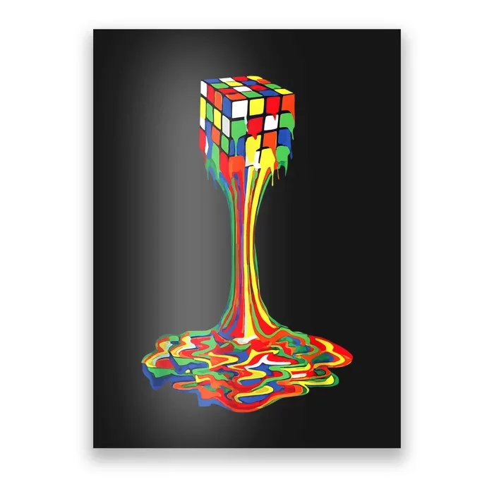 Funny Melting Rubik Rubix Rubics Player Cube Lovers Poster