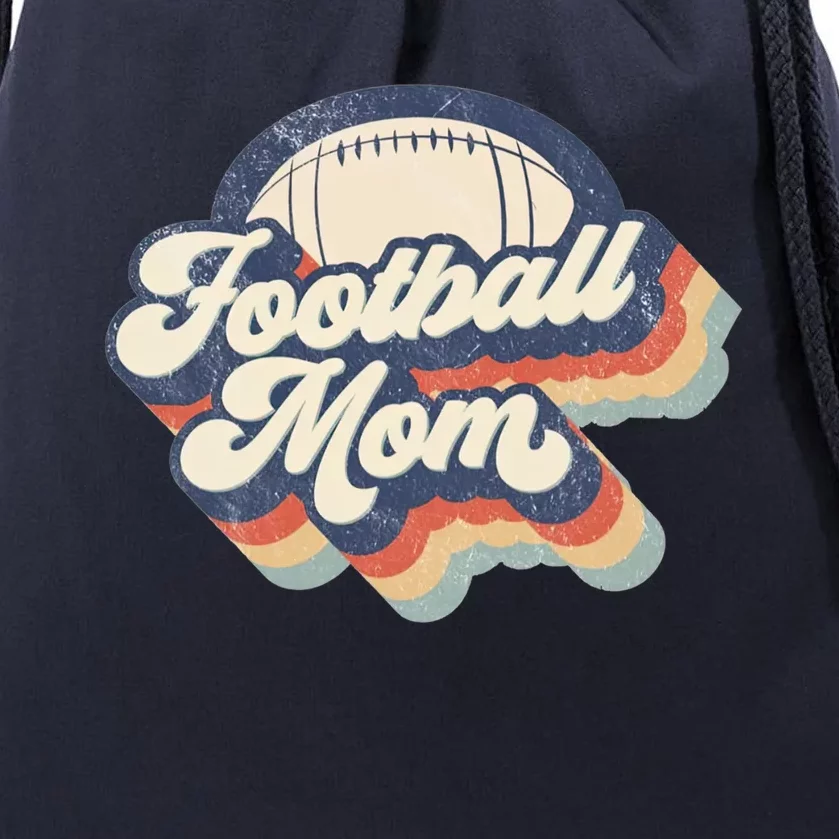 Football Mom Retro American Football Mothers Day Mom Mama Gift Drawstring Bag