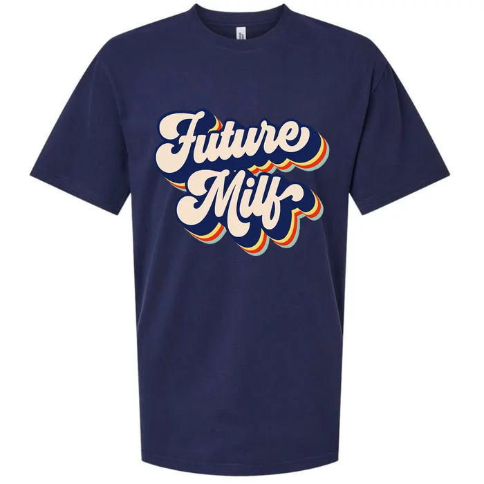 Future Milf Retro Hot Mom Vintage Future Milf Sueded Cloud Jersey T-Shirt