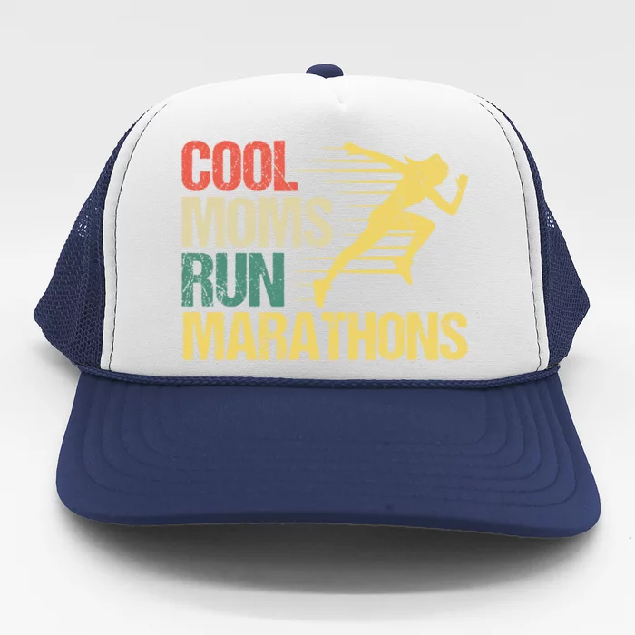 Funny Marathon Running Mom Workout Mama Runner Coach Athlete Gift Trucker Hat