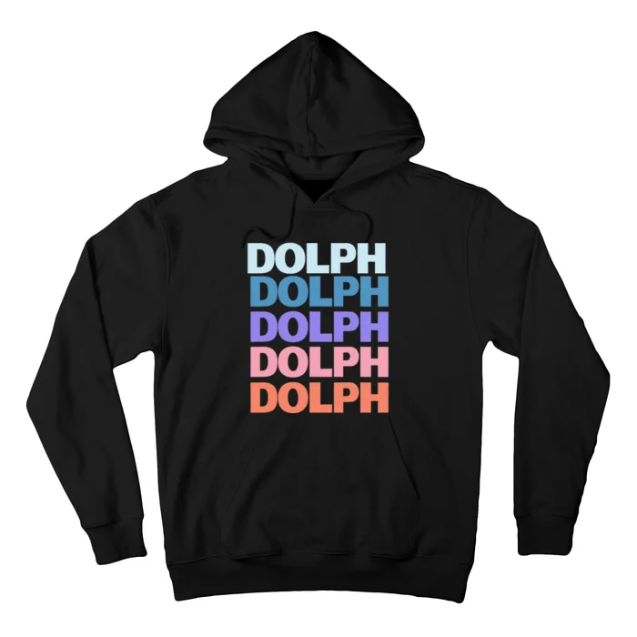 Funny Modern Repeated Text Design Dolph Hoodie