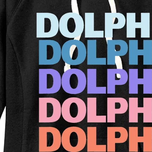 Funny Modern Repeated Text Design Dolph Women's Fleece Hoodie