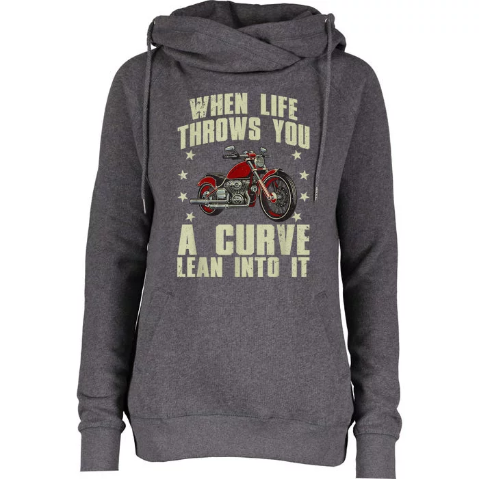 Funny Motorcycle Racer Design For Motorcycle Lover Womens Funnel Neck Pullover Hood