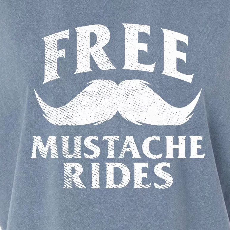 Free Mustache Rides Funny Garment-Dyed Women's Muscle Tee