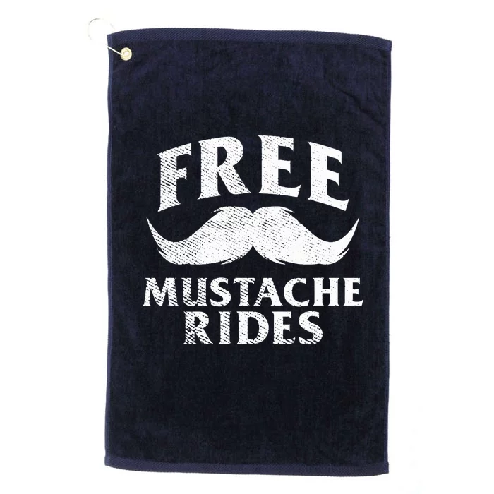 Free Mustache Rides Funny Platinum Collection Golf Towel