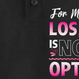 For My Rere Losing Is Not An Option Fighting Breast Cancer Dry Zone Grid Performance Polo