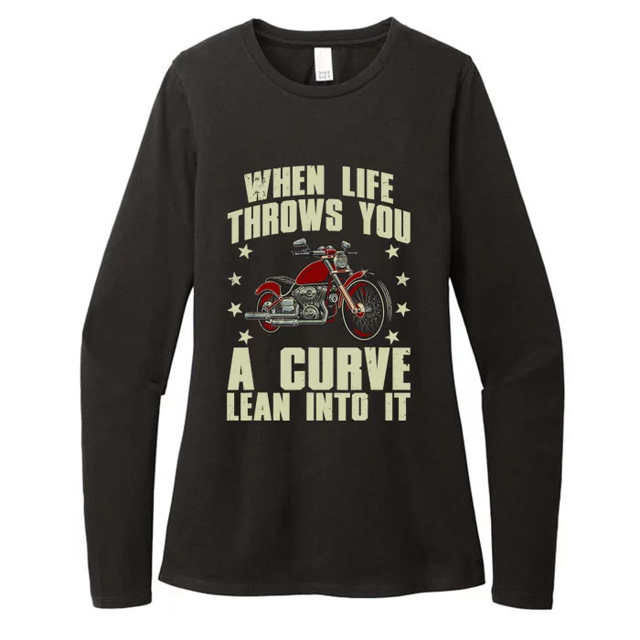 Funny Motorcycle Racer Design For Motorcycle Lover Womens CVC Long Sleeve Shirt