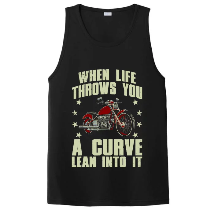 Funny Motorcycle Racer Design For Motorcycle Lover Performance Tank