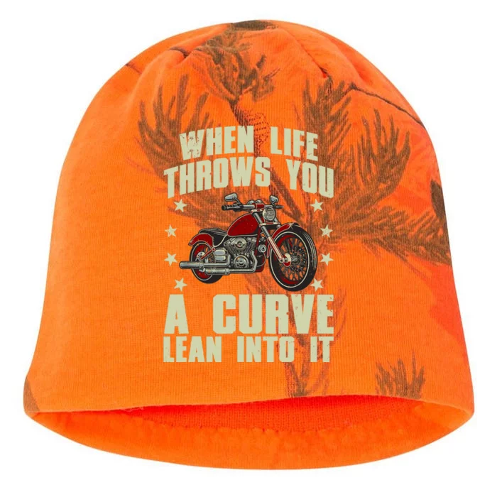 Funny Motorcycle Racer Design For Motorcycle Lover Kati - Camo Knit Beanie