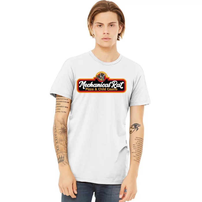 Funny Mechanical Rat Pizza & Child Casino Premium T-Shirt