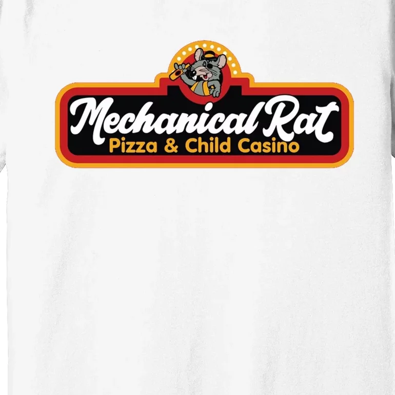 Funny Mechanical Rat Pizza & Child Casino Premium T-Shirt