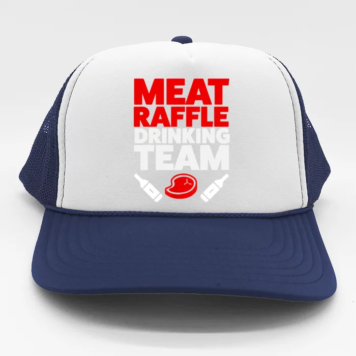 Funny Meat Raffle Drinking Team Buffalo NY Minnesota Trucker Hat