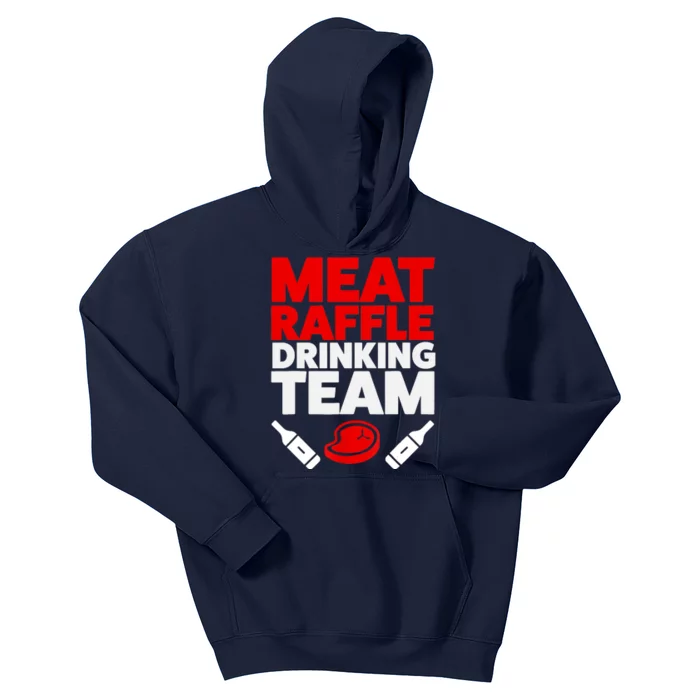 Funny Meat Raffle Drinking Team Buffalo NY Minnesota Kids Hoodie