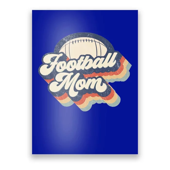 Football Mom Retro American Football Mothers Day Mom Mama Funny Gift Poster