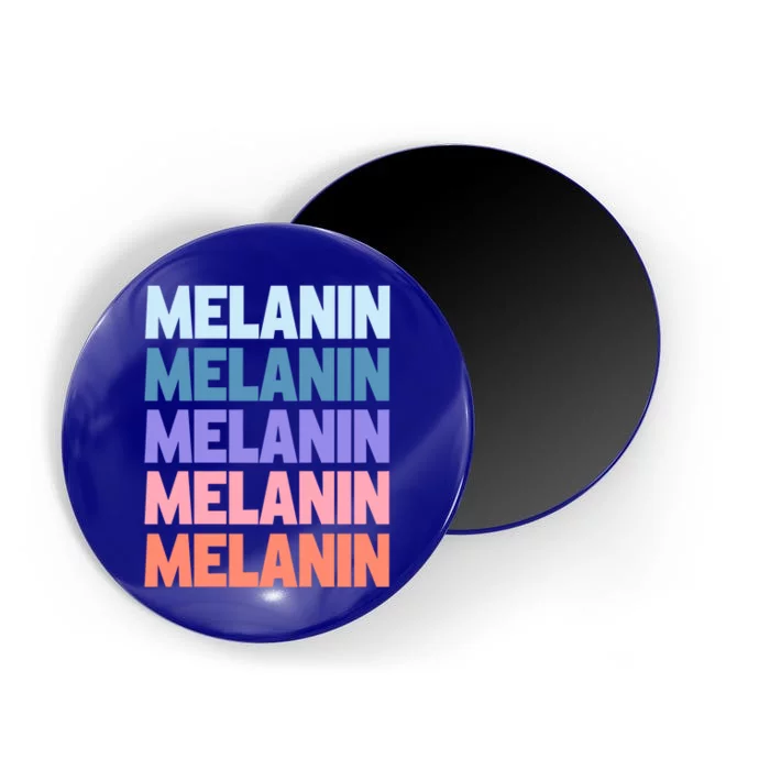 Funny Modern Repeated Text Design Melanin Black History Gift Magnet